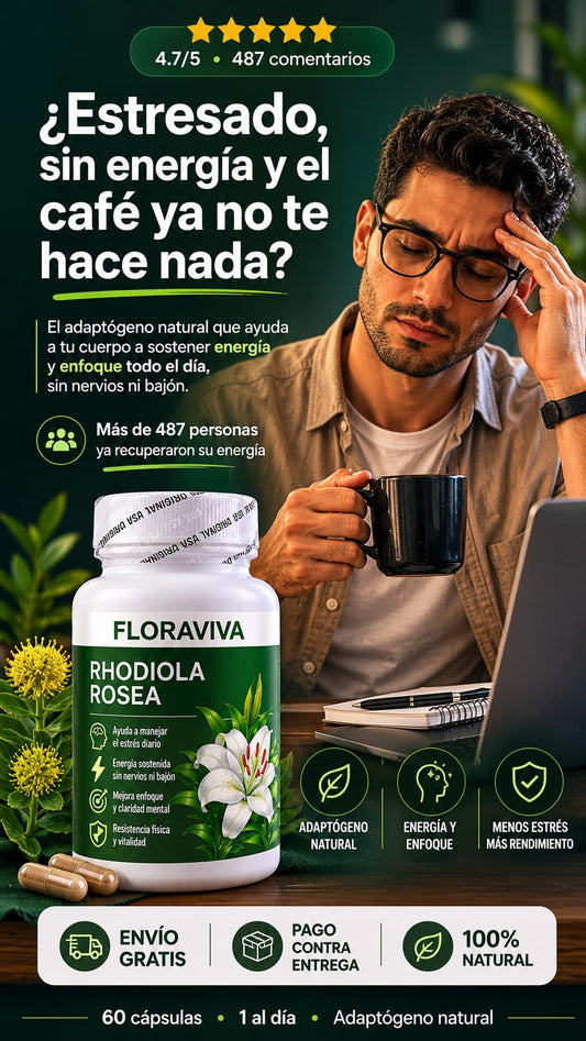 Rhodiola Rosea Floraviva – Adaptógeno Natural para Estrés y Energía